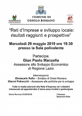 Reti di imprese - 29 maggio 20191