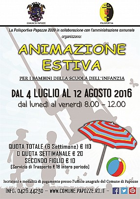 Animazione Estiva Scuola dell'Infanzia