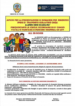 TRASPORTO DISABILE STUDENTI II GRADO