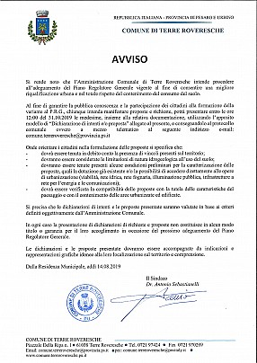 Avviso PRG