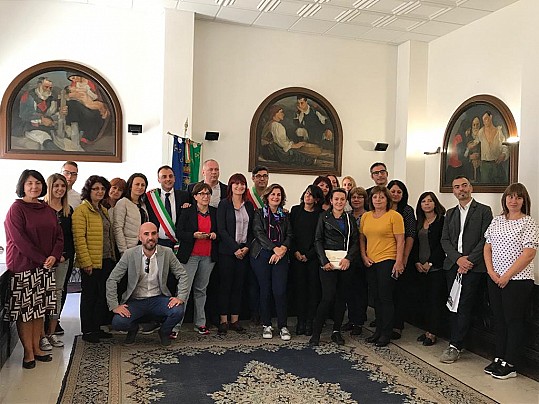25 - PLUS Anglona-Coros-Figulinas e PLUS Nuoro - Delegazione bulgara - Il sindaco di Osilo Giovanni Ligios e il sindaco di Nuoro Andrea Soddu