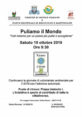 Puliamo il mondo - 2019 ottobre1