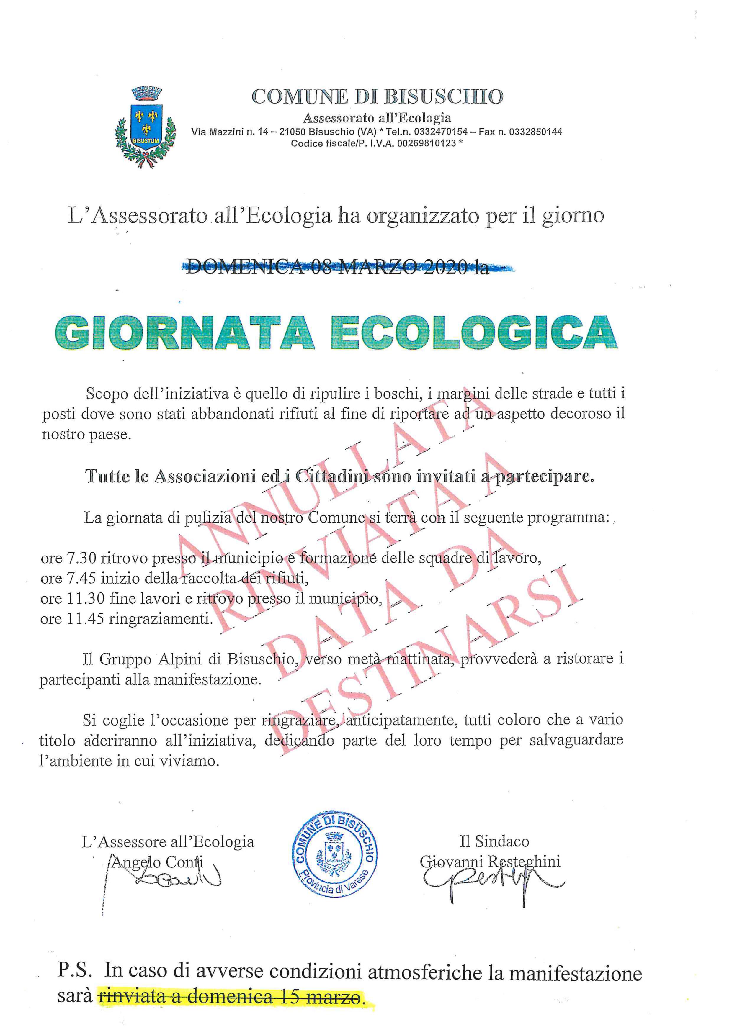 GIORNATA ECOLOGICA 2020