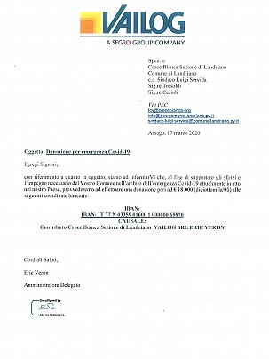 VAILOG DONAZIONE