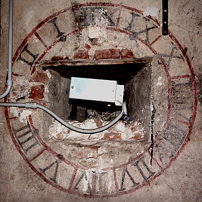 Torre scaligera disegno controrologio rovescio