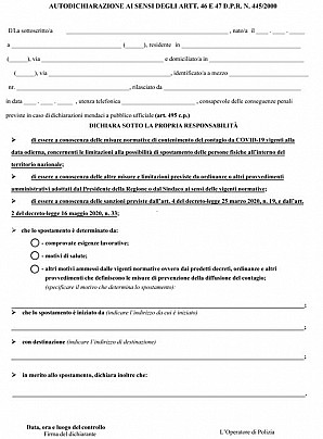 autodichiarazione